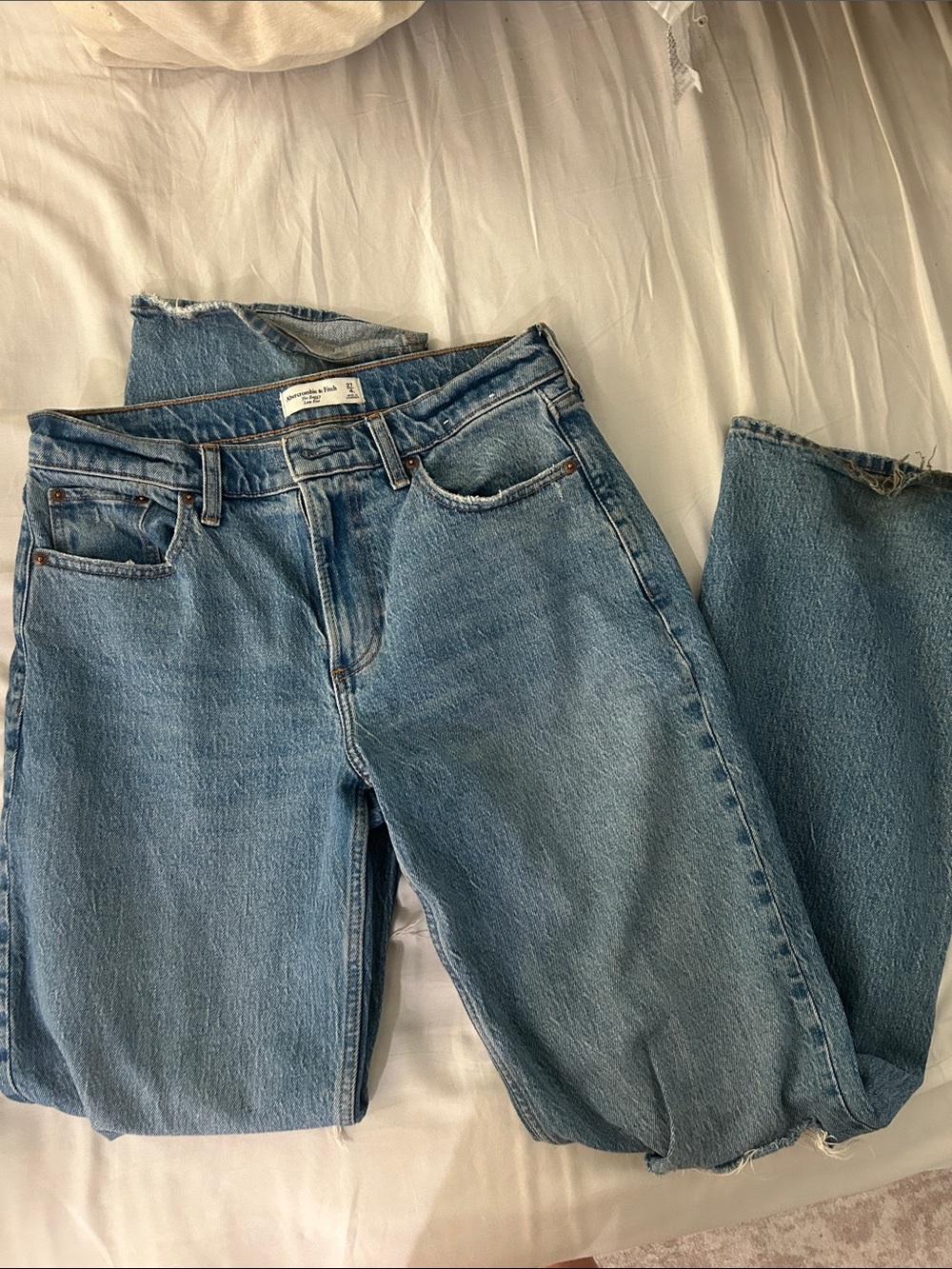 Abercrombie & Fitch Light Blue The Baggy Low Rise